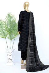 Bin Saeed Stitched 3 Piece Exclusive Printed Lawn Vol-14 Suit-LSM-3275-BLACK