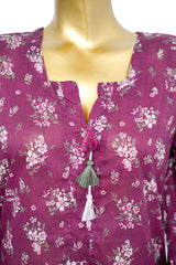 Bin Saeed Stitched 3 Piece Exclusive Printed Lawn Vol-14 Suit-LSM-3278-MAROON