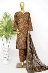 Bin Saeed Stitched 3 Piece Exclusive Printed Lawn Vol-14 Suit-LSM-3279-CHEETAH