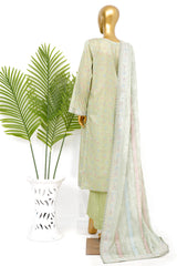 Bin Saeed Stitched 3 Piece Exclusive Printed Lawn Vol-14 Suit-LSM-3283-PISTA