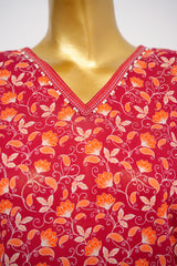 Bin Saeed Stitched 3 Piece Exclusive Printed Lawn Vol-15 Suit-LSM-3297-RED
