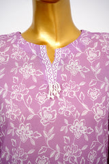 Bin Saeed Stitched 3 Piece Exclusive Printed Lawn Vol-15 Suit-LSM-3298-PURPLE
