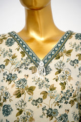 Bin Saeed Stitched 3 Piece Exclusive Printed Lawn Vol-15 Suit-LSM-3301-WHITE