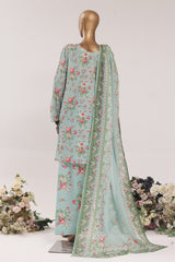 Bin Saeed Stitched 3 Piece Printed Lawn With Farshi Shalwar Suit-LSM-3304-FEROZI
