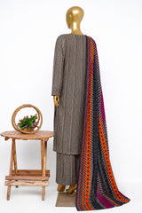 Bin Saeed Stitched 3 Piece Exclusive Printed Lawn Vol-15 Suit-LSM-3316-GRAY