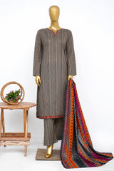 Bin Saeed Stitched 3 Piece Exclusive Printed Lawn Vol-15 Suit-LSM-3316-GRAY