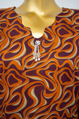 Bin Saeed Stitched 3 Piece Exclusive Printed Lawn Vol-15 Suit-LSM-3344-MAROON