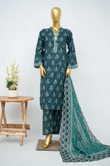 Bin Saeed Stitched 3 Piece Exclusive Printed Lawn Vol-15 Suit-LSM-3345-ZINK