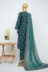 Bin Saeed Stitched 3 Piece Exclusive Printed Lawn Vol-15 Suit-LSM-3345-ZINK