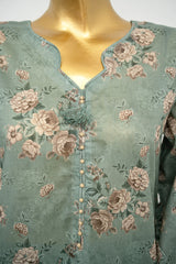 Bin Saeed Stitched 3 Piece Exclusive Printed Lawn Vol-16 Suit-LSM-3347-GREY