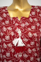 Bin Saeed Stitched 3 Piece Exclusive Printed Lawn Vol-16 Suit-LSM-3349-MAROON