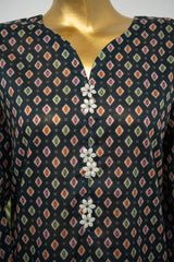 Bin Saeed Stitched 3 Piece Exclusive Printed Lawn Vol-16 Suit-LSM-3354-BLUE