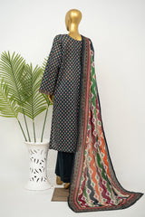 Bin Saeed Stitched 3 Piece Exclusive Printed Lawn Vol-16 Suit-LSM-3354-BLUE