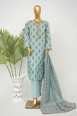 Bin Saeed Stitched 3 Piece Exclusive Printed Lawn Vol-16 Suit-LSM-3355-FEROZI
