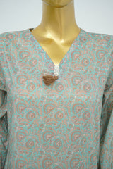 Bin Saeed Stitched 3 Piece Exclusive Printed Lawn Vol-16 Suit-LSM-3358-FEROZI
