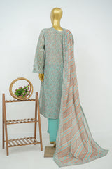 Bin Saeed Stitched 3 Piece Exclusive Printed Lawn Vol-16 Suit-LSM-3358-FEROZI