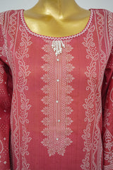 Bin Saeed Stitched 3 Piece Exclusive Printed Lawn Vol-16 Suit-LSM-3365-RED