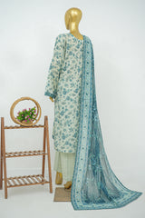 Bin Saeed Stitched 3 Piece Exclusive Printed Lawn Vol-16 Suit-LSM-3366-SKY