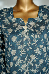Bin Saeed Stitched 3 Piece Exclusive Printed Lawn Vol-16 Suit-LSM-3382-BLUE