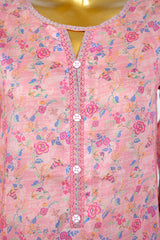 Bin Saeed Stitched 3 Piece Exclusive Printed Lawn Vol-17 Suit-LSM-3394-PINK