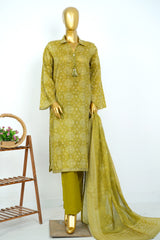 Bin Saeed Stitched 3 Piece Exclusive Printed Lawn Vol-17 Suit-LSM-3397-GREEN