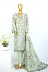 Bin Saeed Stitched 3 Piece Exclusive Printed Lawn Vol-17 Suit-LSM-3403-PISTA