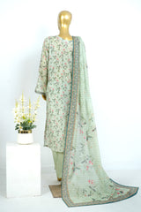 Bin Saeed Stitched 3 Piece Exclusive Printed Lawn Vol-17 Suit-LSM-3403-PISTA