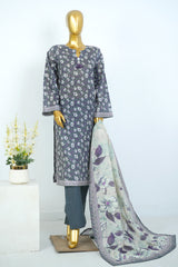 Bin Saeed Stitched 3 Piece Exclusive Printed Lawn Vol-17 Suit-LSM-3405-ZINK