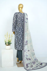 Bin Saeed Stitched 3 Piece Exclusive Printed Lawn Vol-17 Suit-LSM-3405-ZINK