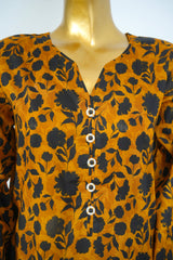 Bin Saeed Stitched 3 Piece Exclusive Printed Lawn Vol-17 Suit-LSM-3406-MUSTARD