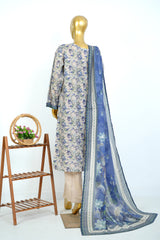 Bin Saeed Stitched 3 Piece Exclusive Printed Lawn Vol-17 Suit-LSM-3407-SKIN