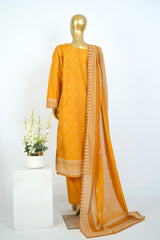 Bin Saeed Stitched 3 Piece Exclusive Printed Lawn Vol-17 Suit-LSM-3408-YELLOW