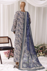 Bin Saeed Stitched 3 Piece Printed Lawn With Farshi Shalwar Vol-04 Suit-LSM-3417-SKIN