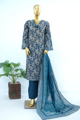 Bin Saeed Stitched 3 Piece Exclusive Printed Lawn Vol-17 Suit-LSM-3419-S.GREEN