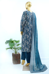 Bin Saeed Stitched 3 Piece Exclusive Printed Lawn Vol-17 Suit-LSM-3419-S.GREEN