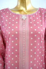 Bin Saeed Stitched 3 Piece Exclusive Printed Lawn Vol-17 Suit-LSM-3420-PINK