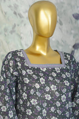 Bin Saeed Stitched 3 Piece Printed Lawn With Farshi Shalwar Vol-04 Suit-LSM-3422-ZINK