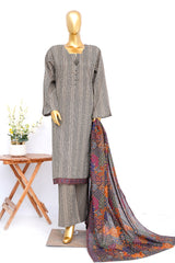 Bin Saeed Stitched 3 Piece Exclusive Printed Lawn Vol-17 Suit-LSM-3435-SKIN