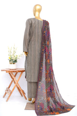 Bin Saeed Stitched 3 Piece Exclusive Printed Lawn Vol-17 Suit-LSM-3435-SKIN