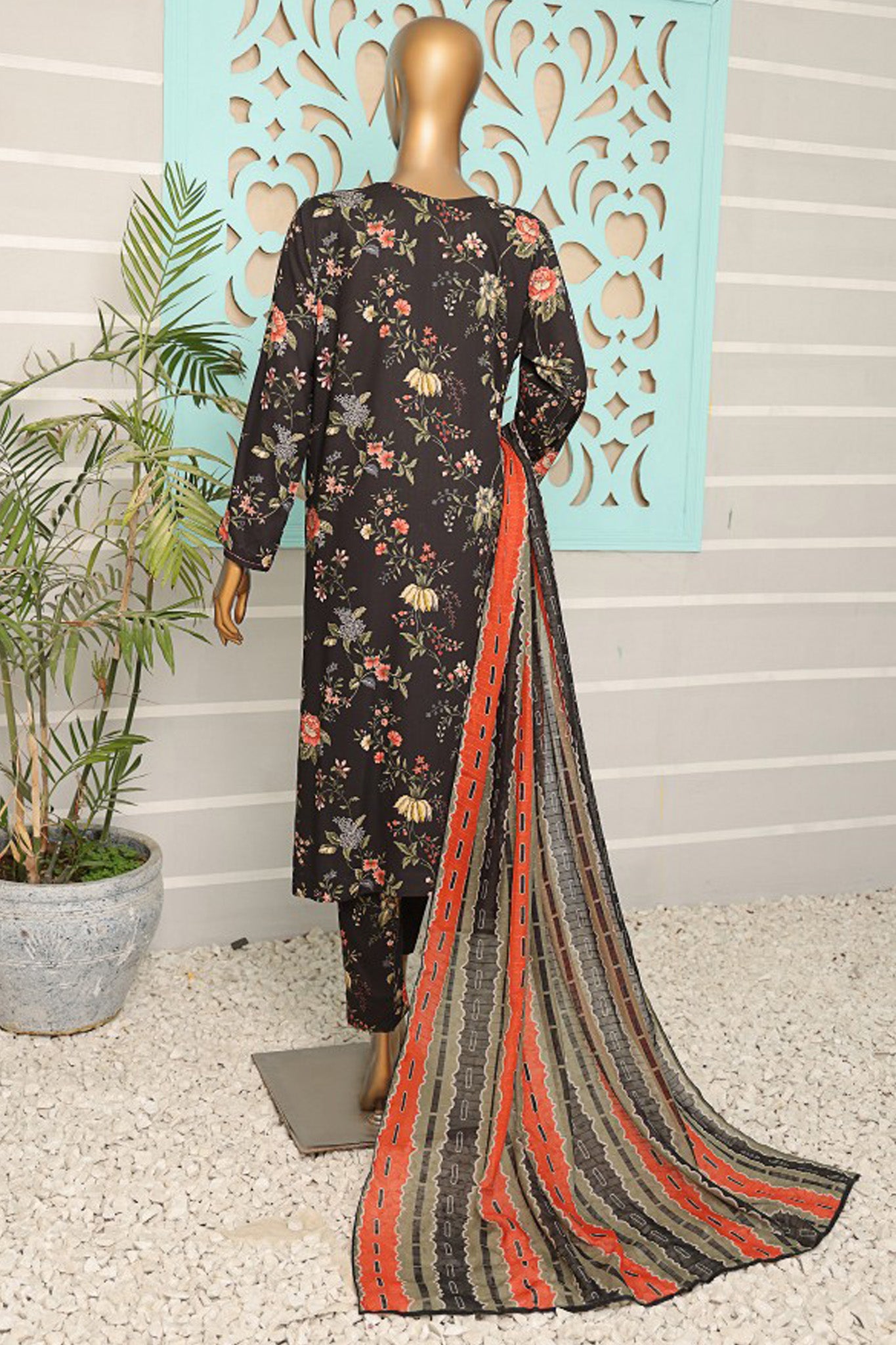 HZ Unstitched 3 Piece Wintry Linen Collection'2024-LWP-1129