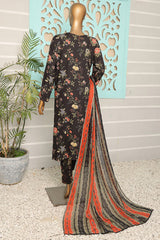 HZ Unstitched 3 Piece Wintry Linen Collection'2024-LWP-1129
