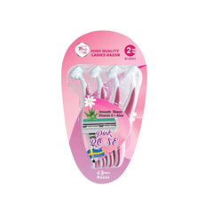 Rivaj-Ladies Pink Rose Razor (Pack of 4)