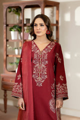 Justuju By Inara Stitched 3 Piece Winter Collection'2026-LALSAA DR-03