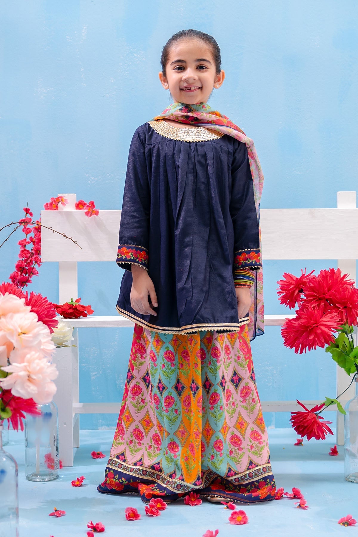 Adorable Swiss lawn 3-piece suits for kids! Featuring soft breathable fabric with vibrant digital prints