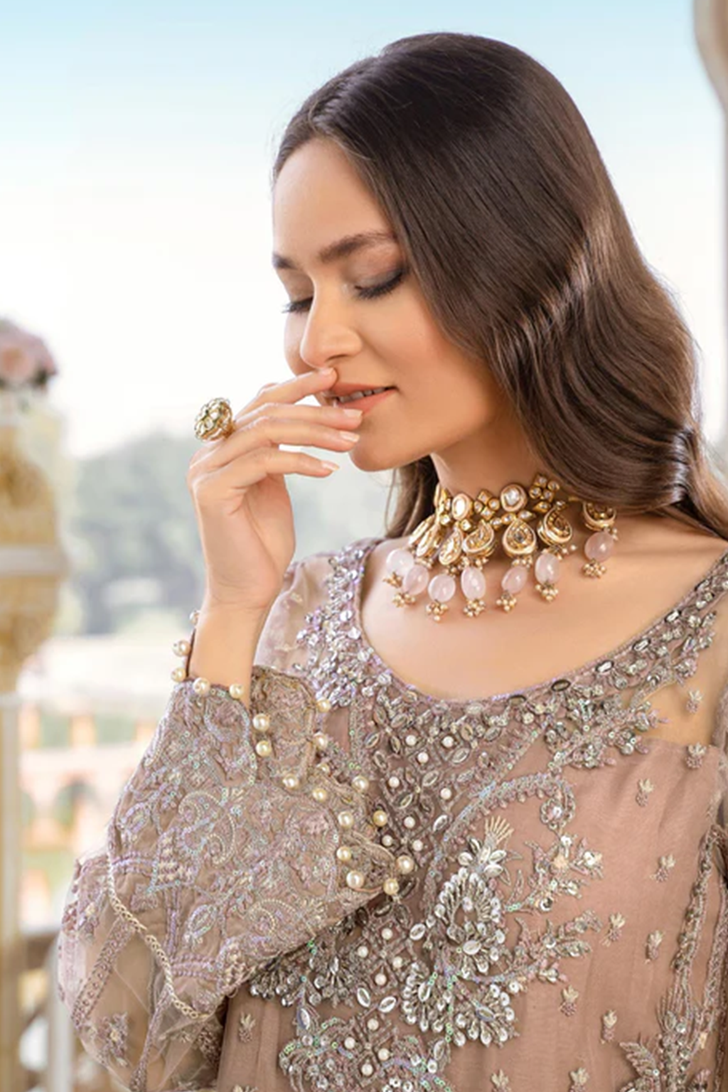 Meeral Stitched 3 Piece Luxury Formals Pret Collection'2025-Meeral - Mahjabeen - MB-04 - Meeral Luxe