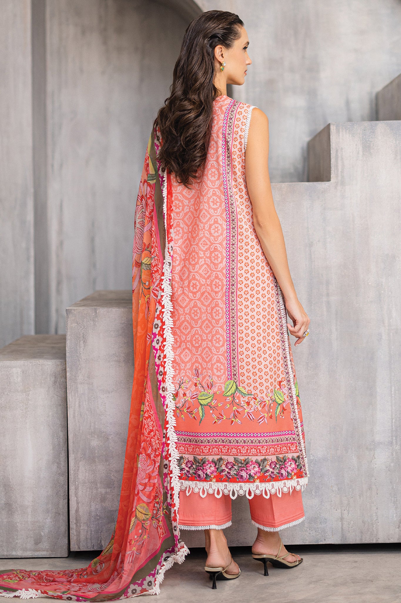 Azalea By Roheenaz Unstitched 3 Piece Printed Lawn Collection'2024-RNZ-04-A-Radiant Rose