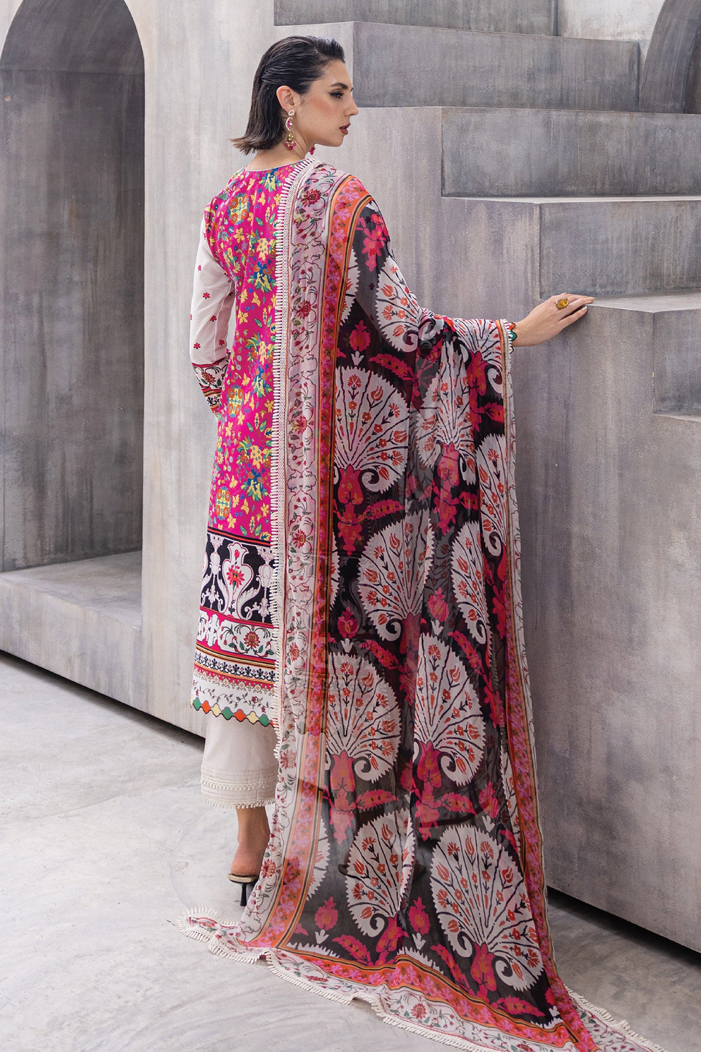 Azalea By Roheenaz Unstitched 3 Piece Printed Lawn Collection'2024-RNZ-01-A-Marigold Meadows