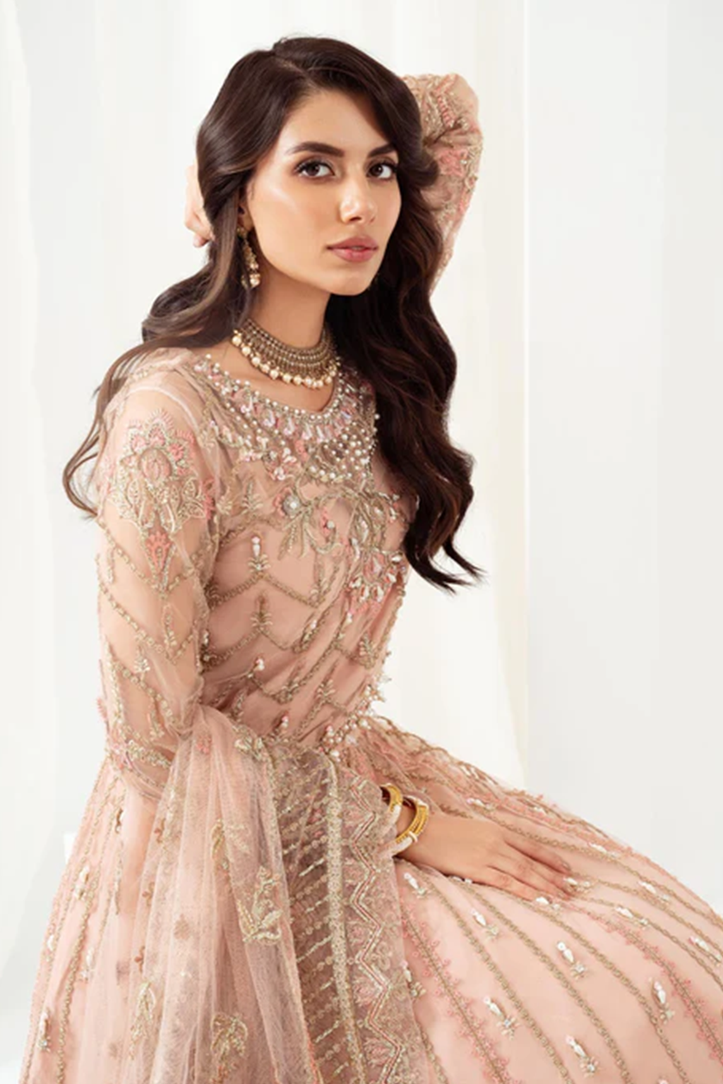 Meeral Stitched 3 Piece Luxury Formals Pret Collection'2025-Meeral - ML-LUX22V2-5 Dilara - Meeral Luxe
