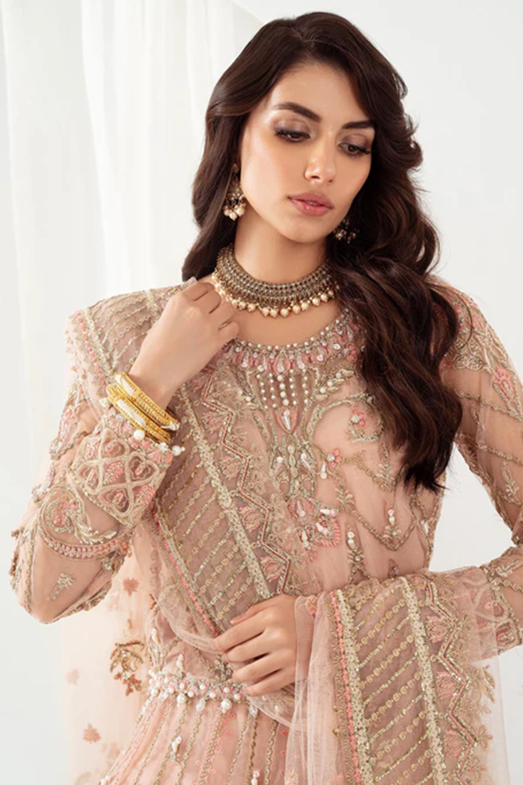Meeral Stitched 3 Piece Luxury Formals Pret Collection'2025-Meeral - ML-LUX22V2-5 Dilara - Meeral Luxe