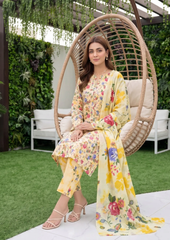 Dr Print 19 By Dr Haris Unstitched 3 Piece Lawn Suit-DRP-153